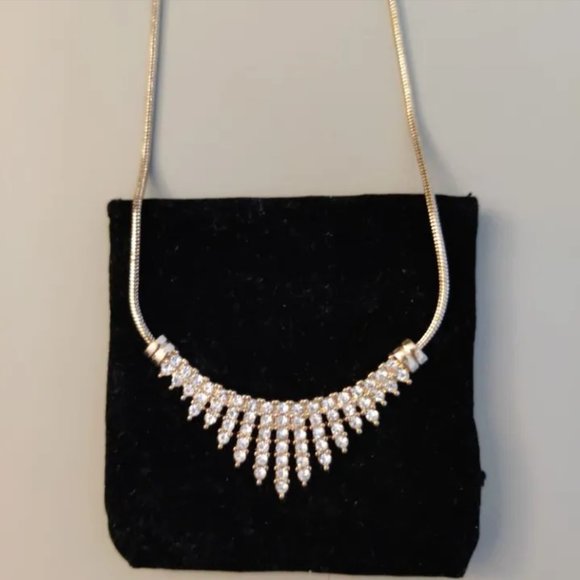 Forever 21 Gold Crystal Necklace - Picture 2 of 3